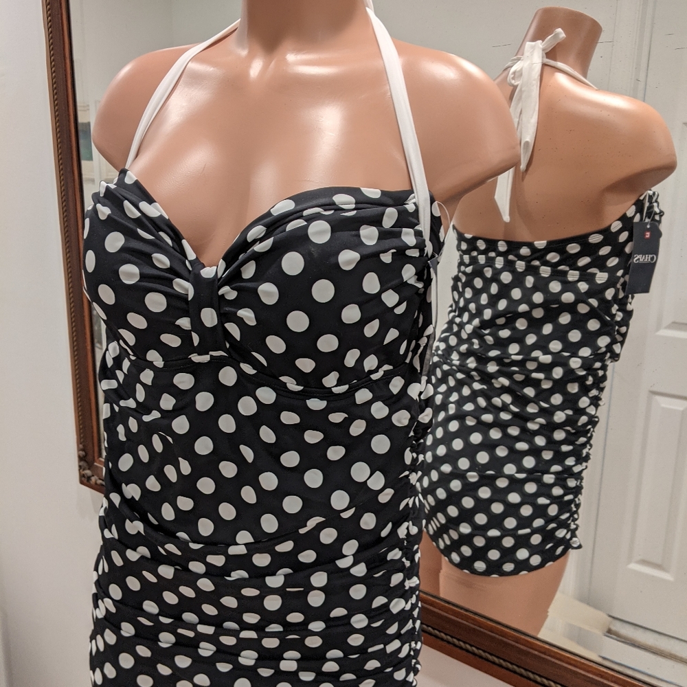 Swim dress, polkadot by Chaps size 14